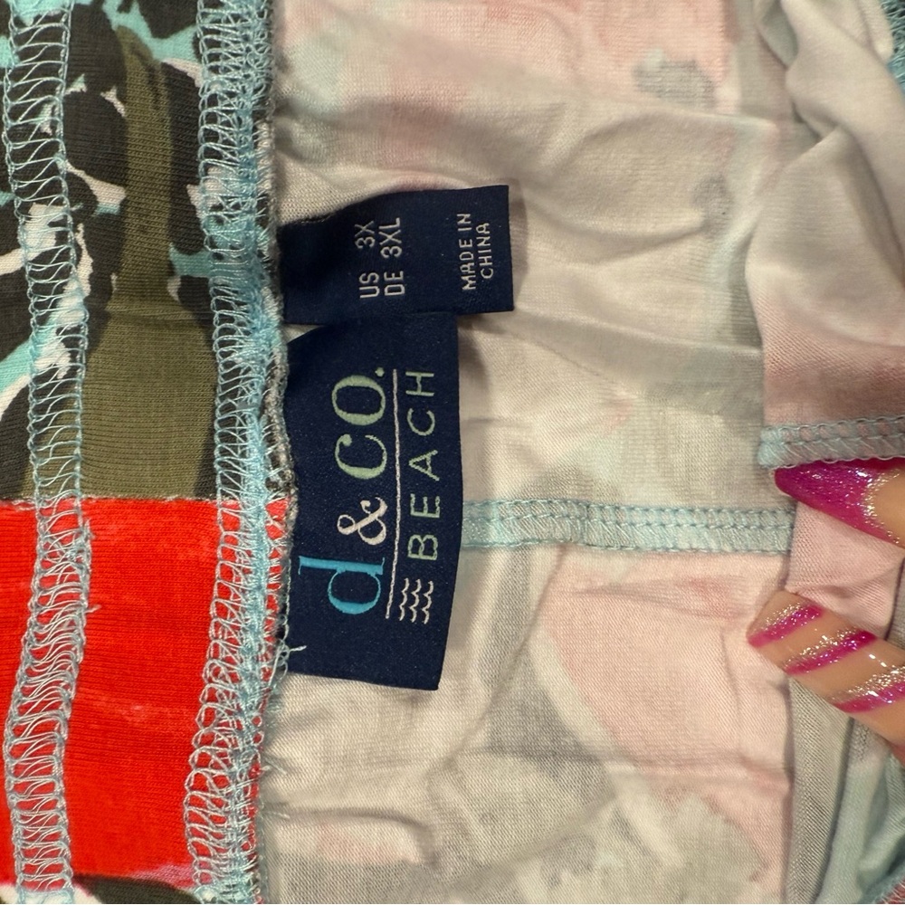 D @ CO Beach Print Pants 3X - Picture 2 of 2